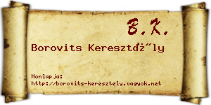 Borovits Keresztély névjegykártya